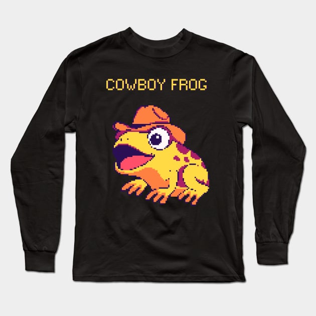 Cowboy Frog Long Sleeve T-Shirt by valentinahramov